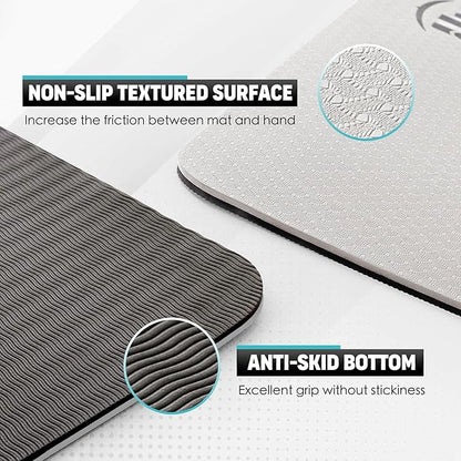 UMINEUX Large Yoga Mat for Men and Women 1/4 & 2/5 Inch Extra Thick TPE Fitness Mat for Home Gym Workout, Non-Slip, Eco Friendly Exercise Mat for Yoga, Pilates, Stretching, Meditation