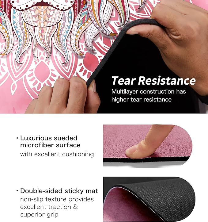 Round Meditation Pilates Yoga Mat Luxury Suede Large Yoga Mat Natural Rubber Non-Slip Base is ery Suitable for Meditation, Stretching, Yoga Environmental Protection, Fitness Exercise, Home and Outdoor. 140CM Diameter