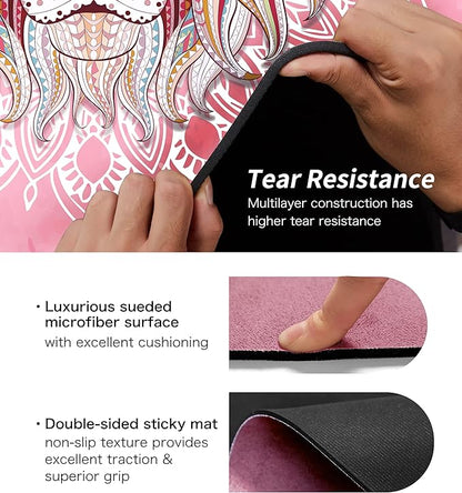 Round Meditation Pilates Yoga Mat Luxury Suede Large Yoga Mat Natural Rubber Non-Slip Base is ery Suitable for Meditation, Stretching, Yoga Environmental Protection, Fitness Exercise, Home and Outdoor. 140CM Diameter