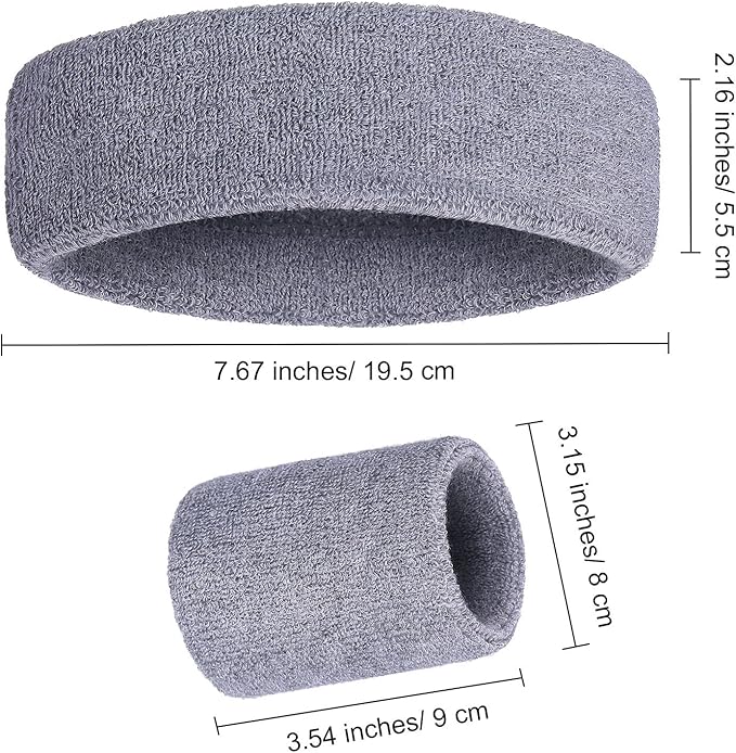 WILLBOND 3 Pcs Sweatbands Set 80s 90s Neon Sports Headband Tennis Striped Sweat Band Sports Competitions Games for Men Women Party Supplies