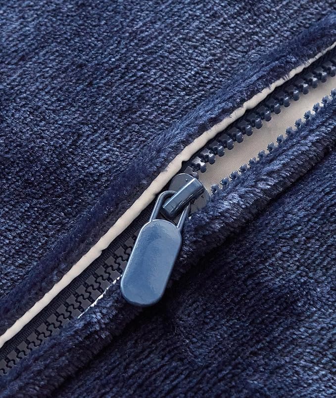 WDCOZY Wearable Blanket Hoodie Oversized Sherpa Fleece Hooded Sweatshirt with Adjustable Eye Mask Cozy For Adults Women Men