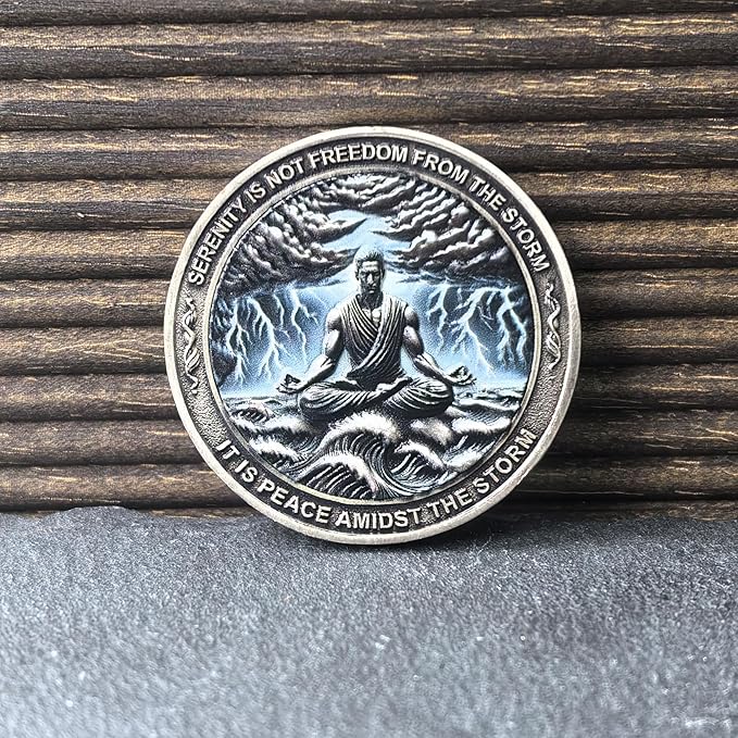 Serenity Prayer Sobriety Chip - A Symbol of Inner Peace and Strength - AA Medallion Recovery Gift with Coin Capsule