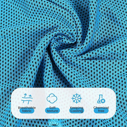 INNOLIFE 6 Pack Cooling Towels Breathable Ice Towel for Sports, Gym, Fitness, Running, Hiking, Yoga (Multicolor)