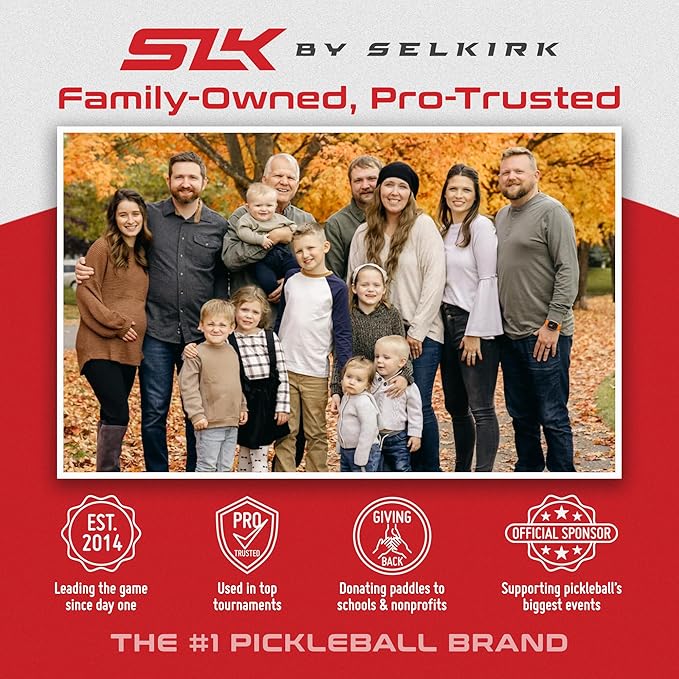 SLK Latitude 2.0 Pickleball Paddle | G4 Graphite Pickleball Paddle Face | Rev-Core+ Technology with SpinFlex Surface | Redesigned for Performance and Control