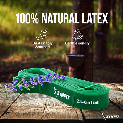 100% Natural Latex Resistance Bands Set with Door Anchor, 5-Level Pull Up Bands for Working Out, Strength Training & Physical Therapy, Workout Bands for Home Gym - Get Free A.I. Workout Plan