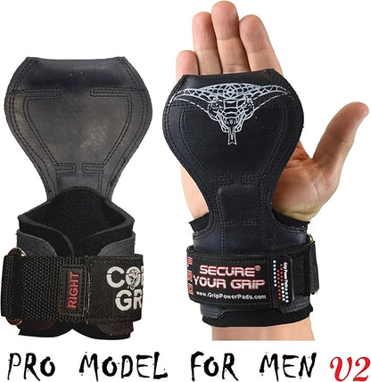 Cobra Grips PRO Weight Lifting Gloves Heavy Duty Straps Alternative Power Lifting Hooks for Deadlifts Adjustable Neoprene Padded Wrist Support Bodybuilding