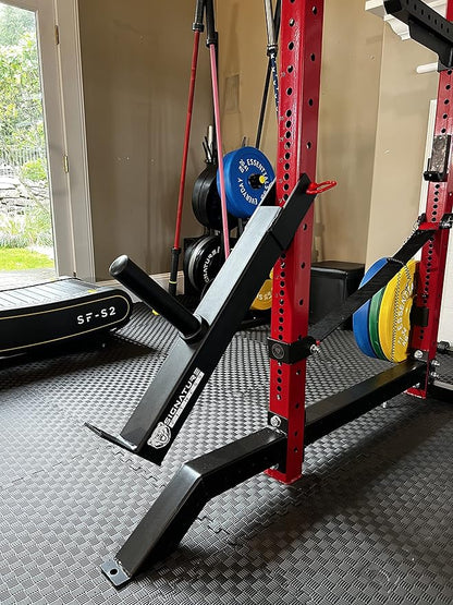 Signature Fitness SF-3 1,500 Pound Capacity 3” x 3” Power Cage Squat Rack, Includes J-Hooks and Safety Straps, Other Optional Accessories