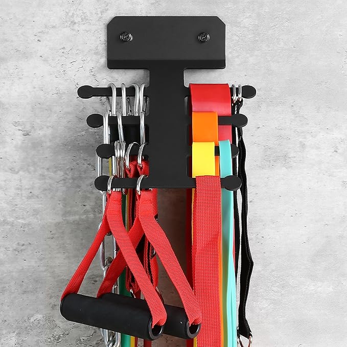 Resistance Rack Band Storage Hanger Gym Equipment Organizer Pull Up Bands Jump Ropes, Storage Rack for Home Gym