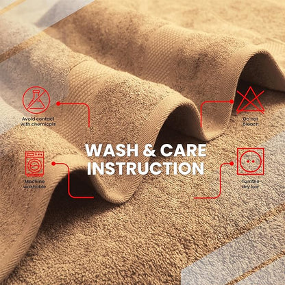 Infinitee Xclusives– Luxury Bath Sheets Towels – 2 Pack 600 GSM (35X70 Inches)– 100% Ring Spun Cotton Large Bath Towels for Bathroom (Cosmic Sand, Bath Sheet Pack of 2)