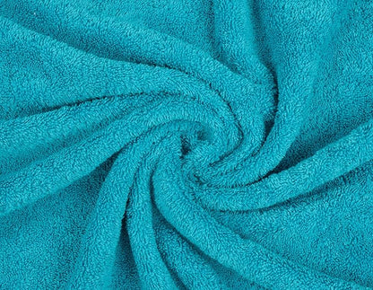 American Soft Linen Premium 3 Piece Towel Set, 1 Bath Towel 1 Hand Towel 1 Washcloth, 600 GSM 100% Cotton Turkish Towels for Bathroom, Aqua Blue Towel Set