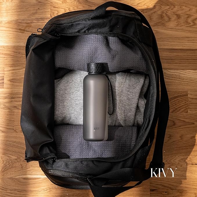 KIVY Tritan Water Bottle 2nd Generation (Ash Black, 22oz)