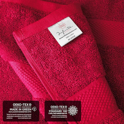 Infinitee Xclusives– Luxury Bath Sheets Towels – 2 Pack 600 GSM (35X70 Inches)– 100% Ring Spun Cotton Large Bath Towels for Bathroom (Burgundy, Bath Sheet Pack of 2)