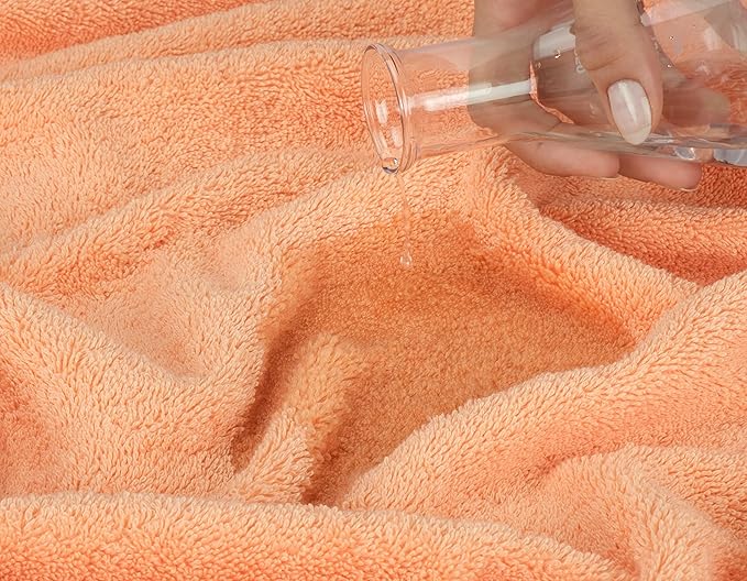 American Soft Linen Luxury 6 Piece Towel Set, 2 Bath Towels 2 Hand Towel 2 Washcloths, 600 GSM 100% Cotton Turkish Towels for Bathroom, Malibu Peach Towel Sets