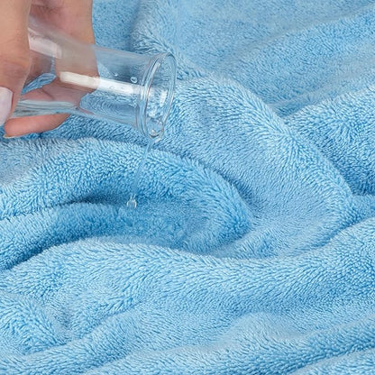 Cotton Paradise 100% Cotton 40x80 Oversized Bath Sheet, Extra Large Turkish Bath Towels for Bathroom, Sky Blue Bathsheet