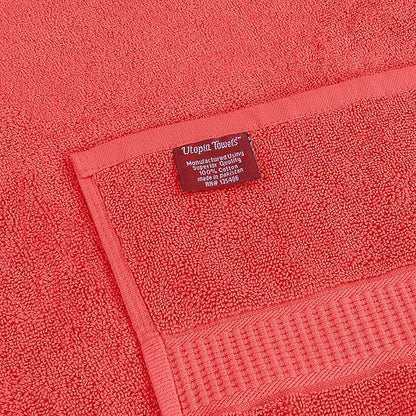 Utopia Towels Luxurious Jumbo Bath Sheet 2 Piece, 600 GSM, 35 by 70 Inches, 100% Ring Spun Cotton, Highly Absorbent and Quick Dry Extra Large Bath Towel, Super Soft Towel, Coral