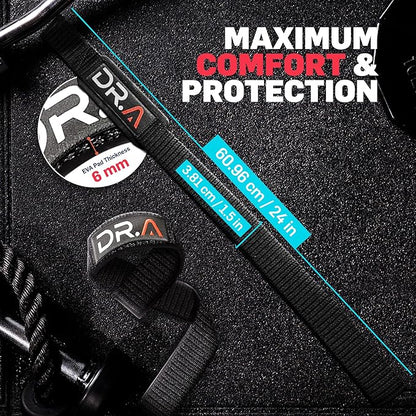 Lifting Wrist Wraps for Weightlifting, Bodybuilding, Powerlifting, Deadlift - Lifting Wrist Straps for Workout - weightlifting straps With Thumb Loops - Lifting straps gym for Men & Women (18 inch, Black, Pair)
