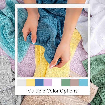 TEXTILOM 100% Turkish Cotton 4 Piece Luxury Washcloth Towel Set for Bathroom & Kitchen, Thick & Super Soft & Highly Absorbent & Quick Dry for Face and Hand- Navy