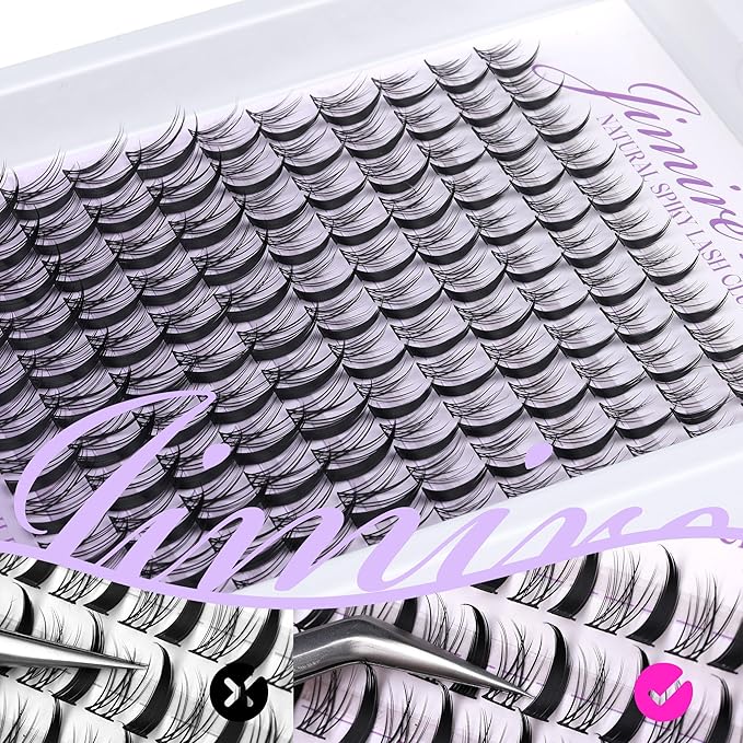 Manga Lash Clusters Eyelash Clusters Wispy 231Pcs D Curl Cluster Eyelash Extensions 11-17MM Wispy DIY Lash Extension Individual Lashes Clusters 2 Styles Lash Spikes by JIMIRE