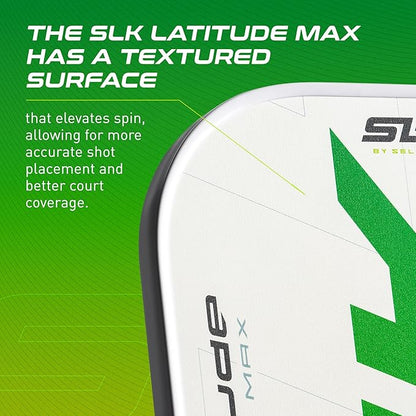 SLK Latitude 2.0 Pickleball Paddle | G4 Graphite Pickleball Paddle Face | Rev-Core+ Technology with SpinFlex Surface | Redesigned for Performance and Control
