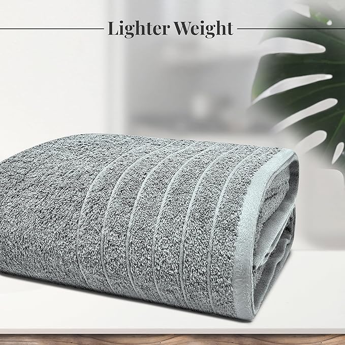Tens Towels Pack of 1 Jumbo Bath Sheet 40 x 80 Inches, Extra Large & Light Weight, Quicker to Dry, 100% Cotton, Super Soft & Absorbent, Perfect to Wrap Yourself in, Cool Grey