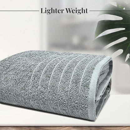 Tens Towels Pack of 1 Jumbo Bath Sheet 40 x 80 Inches, Extra Large & Light Weight, Quicker to Dry, 100% Cotton, Super Soft & Absorbent, Perfect to Wrap Yourself in, Cool Grey