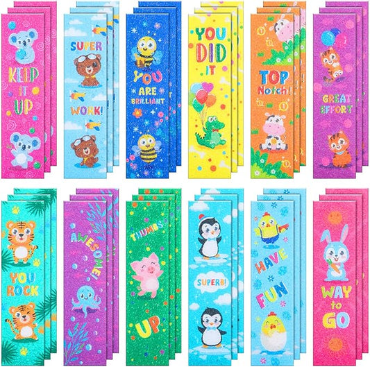 36 Pcs Anxiety Sensory Stickers Mental Health Stickers Fidget Textured Strips Toys Adhesive Tactile Calm Relief Items for Adults Desk School Counselor Classroom(Animal Style)