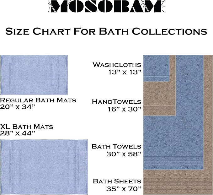 Mosobam Luxury Turkish Towels Bath Sheets 35X70 Lavender Aura Oversize 700 GSM Bamboo Viscose & Aegean Turkish Combed Cotton