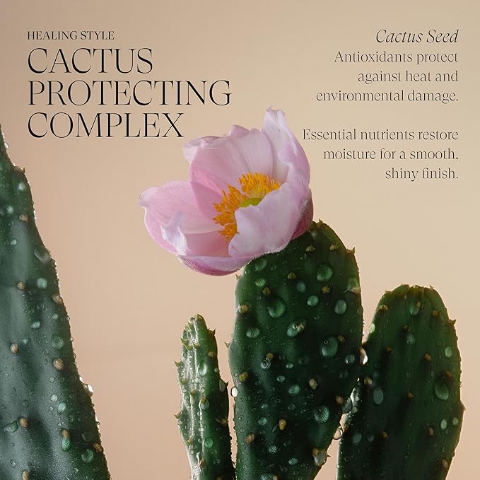 L'ANZA Healing Style Smoother Balm, New & Improved Keratin Hair Treatment & Hair Straightener Serum, Heat Protection & Anti Frizz Formula, for Curly, Frizzy & Wavy Locks