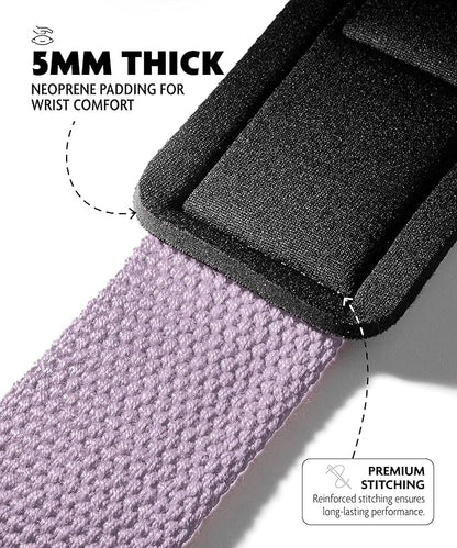 DMoose Fitness Lifting Straps 24" (Pair) - 5mm Padded Durable Wrist Straps for Weightlifting & Powerlifting - Cotton Lifting Strap with Silicone Grip for Men & Women - Deadlift Strap for Gym Workout