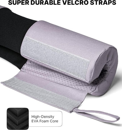 DMoose Fitness Barbell Pad for Hip Thrust, Squat & Lunges - Non-Slip Thick Foam Cushion for Neck and Back Support with Two Straps - Hip Thrust Pad for Leg Day - Fits All Olympic Bars and Smith Machine