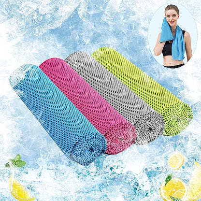 Cooling Towels for Neck/Face Ice Towel Cooling Neck Wraps for Hot Weather Sweat Towels Microfiber Chilly Towel cold Rags Soft Breathable Quick Dry for Indoor /Outdoor/Yoga/ Gym/Working out（40''x12''）