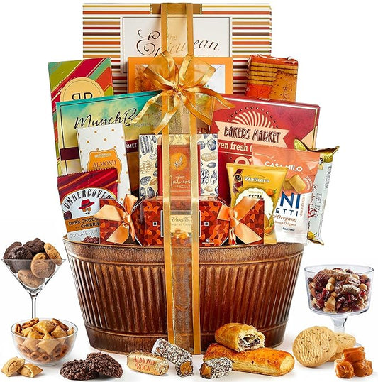 Broadway Basketeers Gift Basket Gifts for Women, Men, Families, Teacher, College, Appreciation, Thank You Present, Birthday, Corporate, Get Well, Sympathy Care