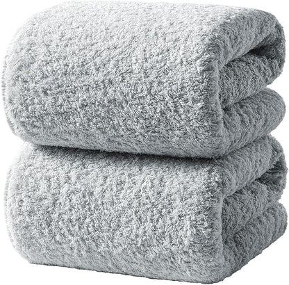 REDKISS Ultra-Plush Bath Towel Set - 900GSM Premium Thick Cotton for Bathroom & Spa, Super Absorbent Bath Sheets with No Shedding (2-Piece Bath Twoel Set for Adults, Luxury Hotel & Home Use)-Blue lime