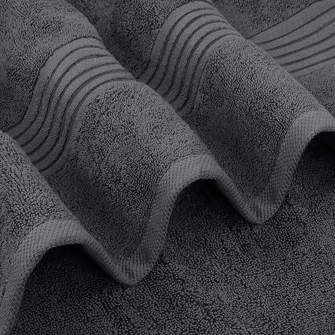 Utopia Towels 4 Pack Bath Towels Set, 27 by 54 Inches, 100% Ring Spun Cotton, Quick Dry, Highly Absorbent, Soft Feel Towels, Perfect for Daily Use, Grey