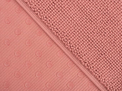Cotton Paradise 100% Cotton Non Slip Bath Mats for Bathroom, 20x34 inch Soft Absorbent Quick Dry Machine Washable Floor Bath Mat, Coral