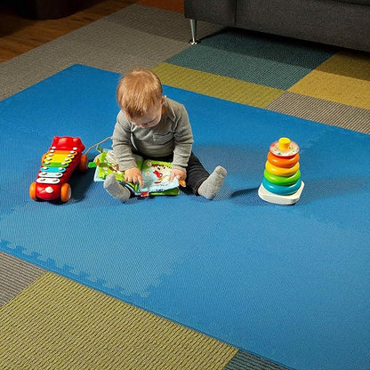 IncStores Fitness Foam Flooring Tiles | Low-Profile Interlocking Foam Tiles for Lightweight Floor Protection in Your Home Gym, Playroom, and More