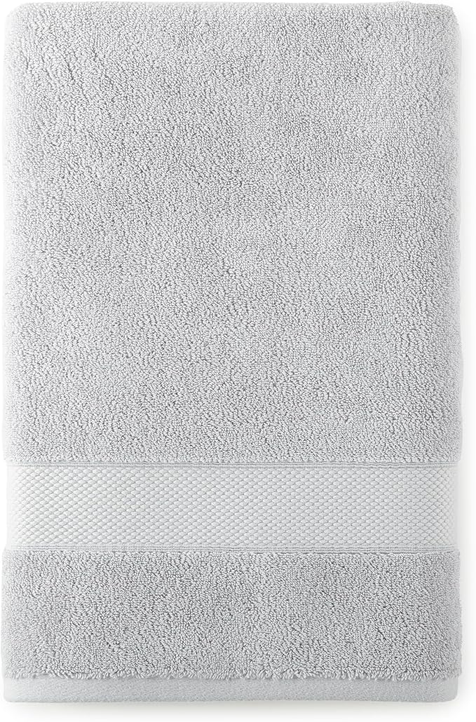 Peacock Alley Diamond 6 Piece Towel Set - Luxurious 100% Long-Staple Turkish Cotton - Soft, Absorbent & Fast Drying, Pewter