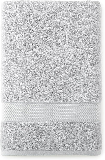 Peacock Alley Diamond 6 Piece Towel Set - Luxurious 100% Long-Staple Turkish Cotton - Soft, Absorbent & Fast Drying, Pewter