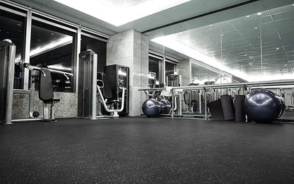Playsafer Genaflex Lite Rubber 8mm Interlocking Tiles for Gym Flooring, Exercise Equipment, Exercise Areas - 20" X 20"