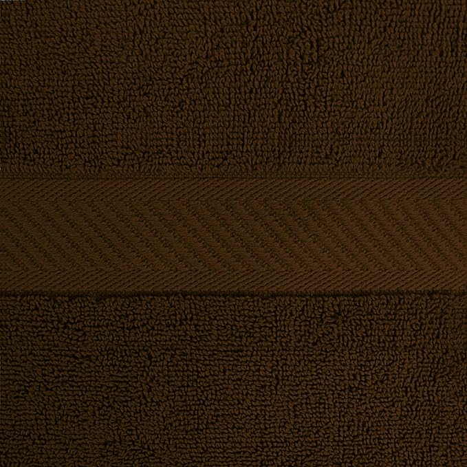 Utopia Towels 6 Pack Medium Bath Towel Set, 24 by 48 Inches, 500 GSM 100% Ring Spun Cotton, Lightweight and Highly Absorbent Quick Drying Premium Towels for Hotel, Spa and Bathroom, Dark Brown