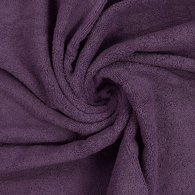 Utopia Towels 8 Piece Premium Towel Set, 2 Bath, 2 Hand, and 4 Wash Cloths, 600 GSM 100% Ring Spun Cotton, Highly Absorbent Towels for Bathroom, Gym, Hotel, and Spa, Plum