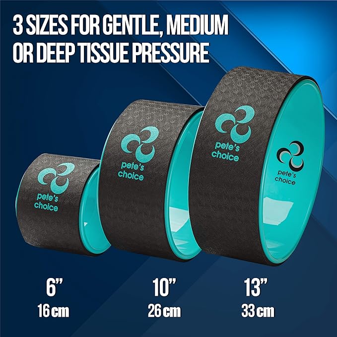 Yoga Wheel 3 Pack - Lose Weight, Get in Shape and Get Fit. Three pack Yoga Wheel Set. Home Exercise and Workout. Improve Posture