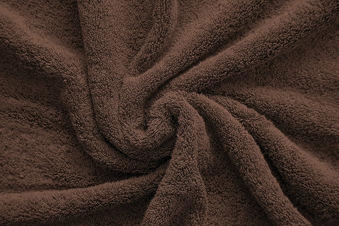 American Veteran Towel, Hand Towels for Bathroom Set of 4, 100% Cotton Turkish Hand Towel Sets, Soft Hand Face Towels, Brown Hand Towels