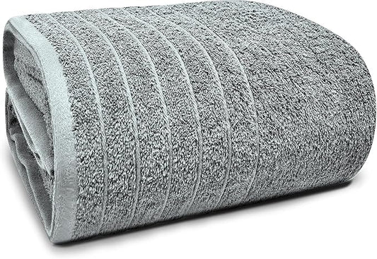 Tens Towels Pack of 1 Jumbo Bath Sheet 40 x 80 Inches, Extra Large & Light Weight, Quicker to Dry, 100% Cotton, Super Soft & Absorbent, Perfect to Wrap Yourself in, Cool Grey