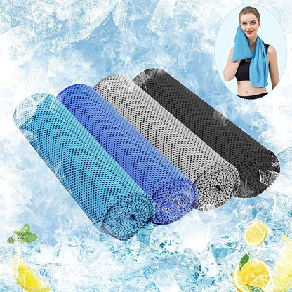 Cooling Towels for Neck/Face Ice Towel Cooling Neck Wraps for Hot Weather Sweat Towels Microfiber Chilly Towel cold Rags Soft Breathable Quick Dry for Indoor /Outdoor/Yoga/ Gym/Working out（40''x12''）