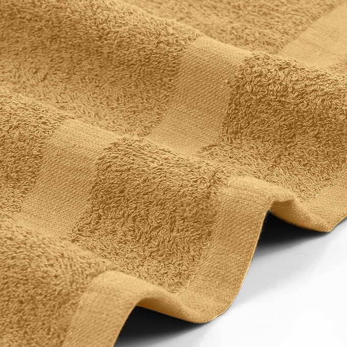 Utopia Towels, Salon Towel, Pack of 24, Not Bleach Proof, 16 by 27 Inches, Highly Absorbent Cotton Towels for Hand, Gym, Beauty, Spa, and Home Hair Care, Beige