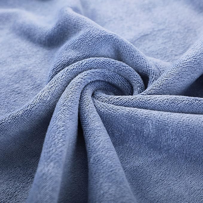 Microfiber Gym Towels Bigger Size Super Soft for Exercise Fitness, Sports, Workout, 380-GSM 15-Inch x 31-Inch Quick-Drying Towels (3 Pack, Blue)