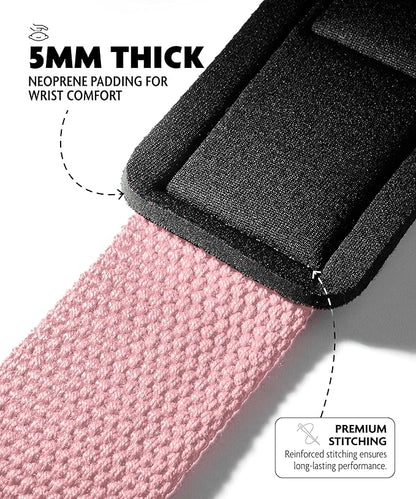 DMoose Fitness Lifting Straps 24" (Pair) - 5mm Padded Durable Wrist Straps for Weightlifting & Powerlifting - Cotton Lifting Strap with Silicone Grip for Men & Women - Deadlift Strap for Gym Workout