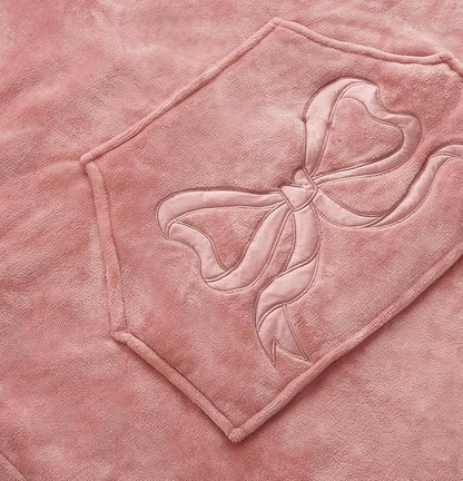 WDCOZY Wearable Blanket Hoodie Oversized Sherpa Fleece Hooded Sweatshirt with Adjustable Eye Mask Cozy For Adults Women Men