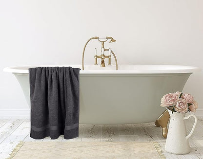 Utopia Towels - Luxurious Jumbo Bath Sheet 1 Piece - 600 GSM (35X70 Inches) 100% Ring Spun Cotton - Highly Absorbent and Quick Dry Extra Large Bath Towel - Super Soft Hotel Quality Towel (Grey)